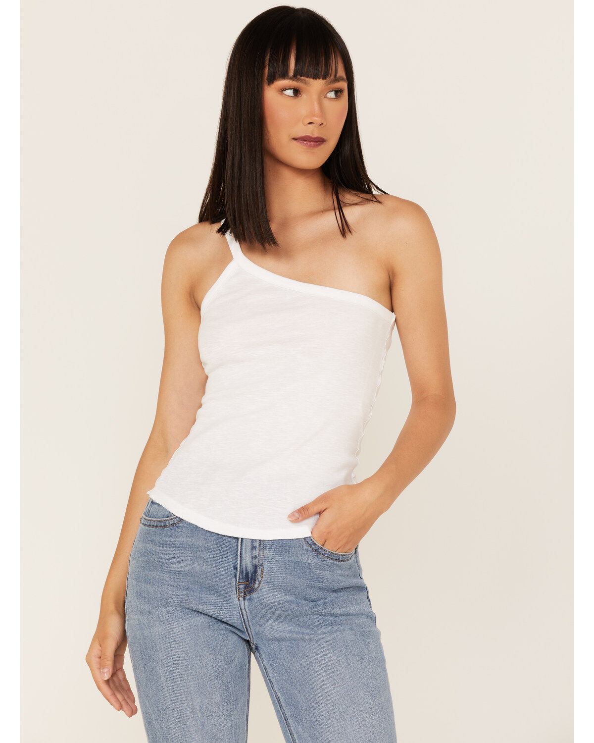 Free People One Way Or Another One-Shoulder Tank Top