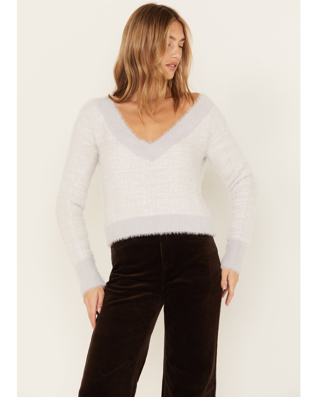 Women's Cleo + Wolf Fuzzy Yarn Sweater