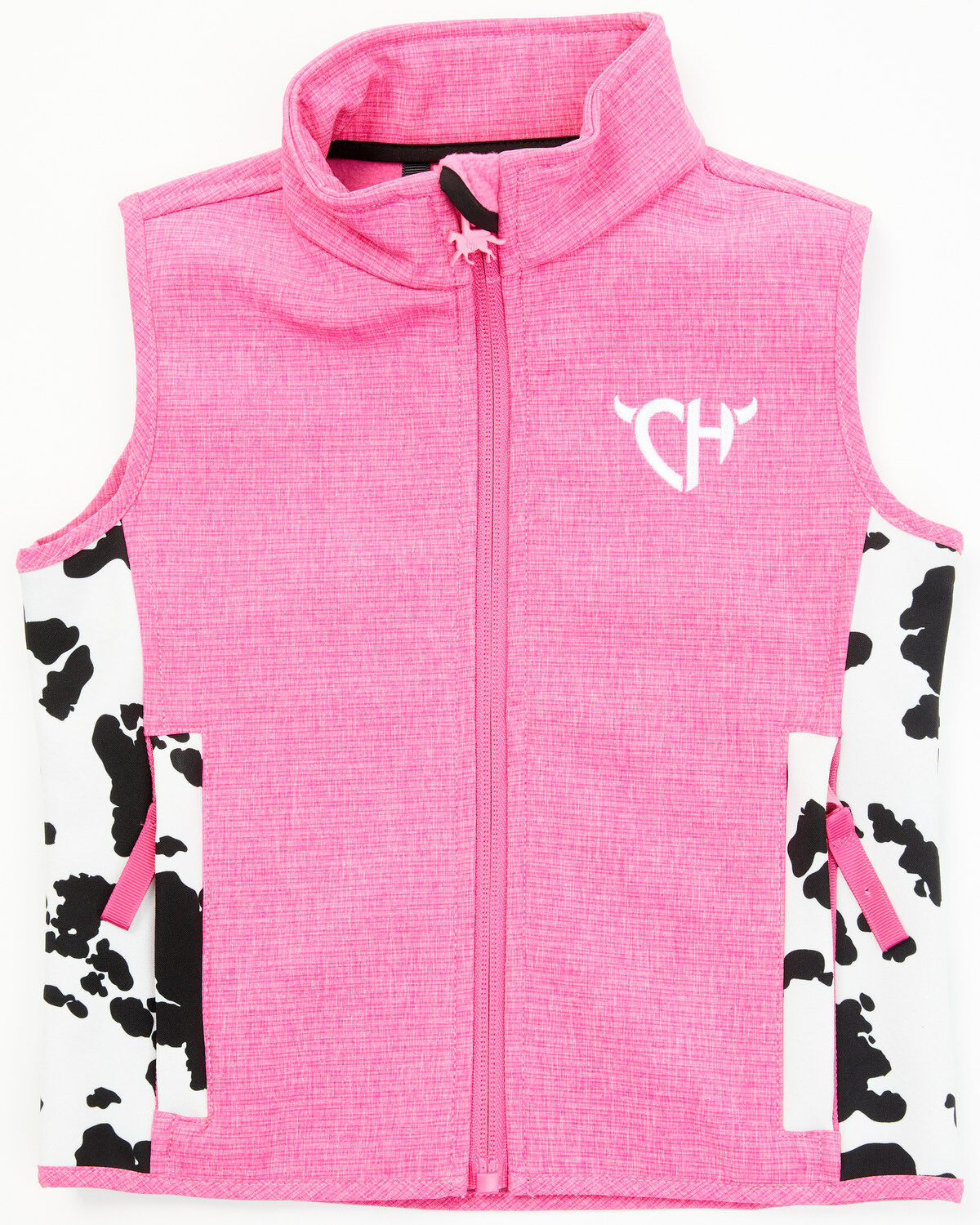 Girls' Cowgirl Hardware Toddler Cow Print Vest
