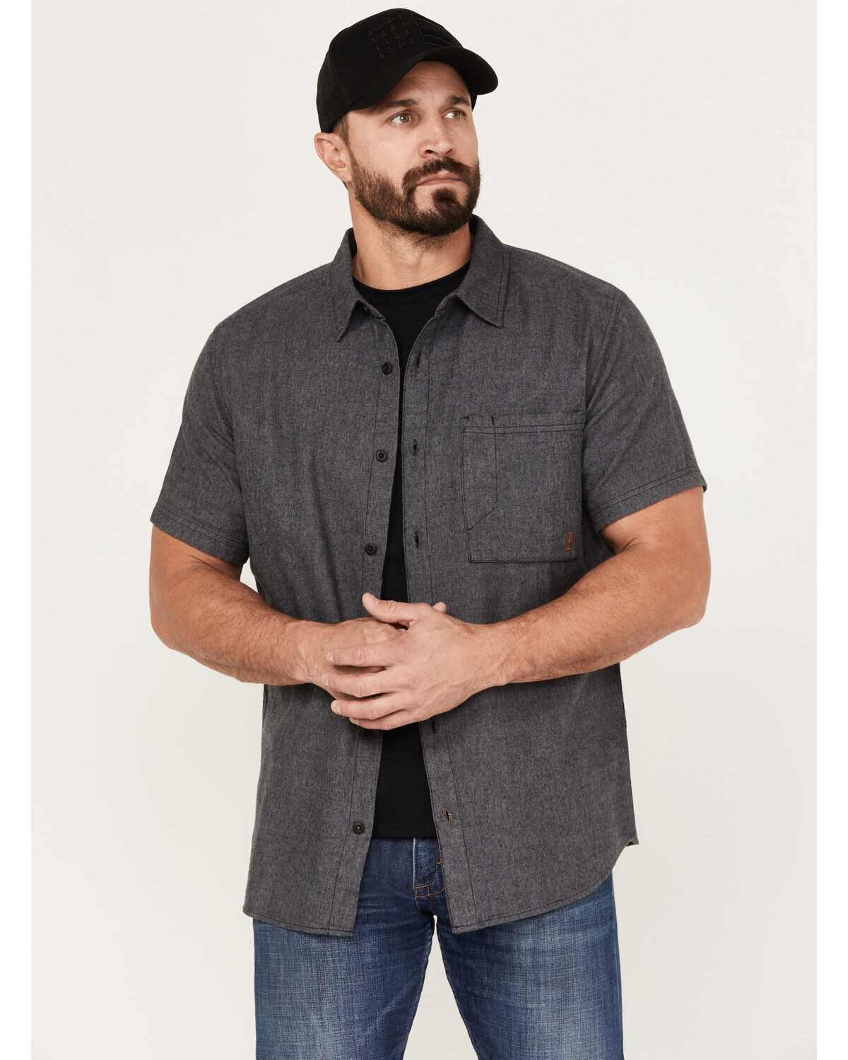 Men's Brothers and Sons Casual Short Sleeve Button-Down Western Shirt