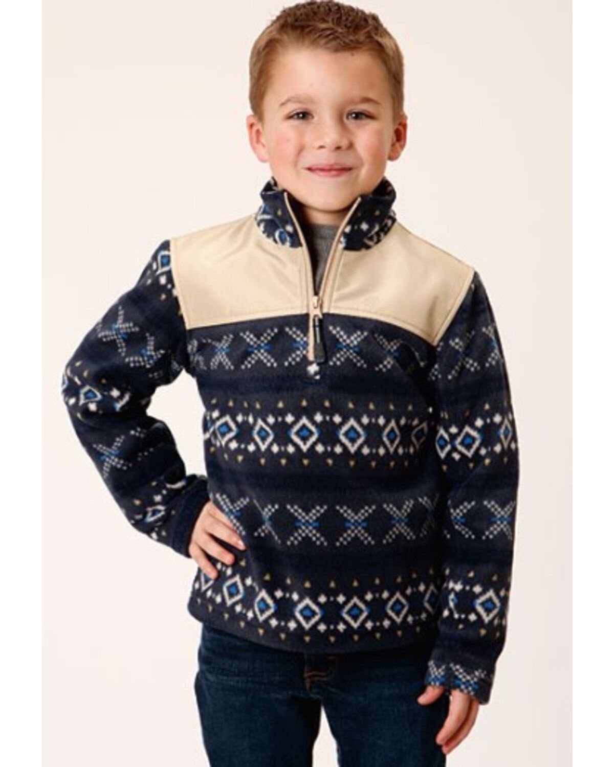 Boys' Roper Poly Micro Fleece Pullover
