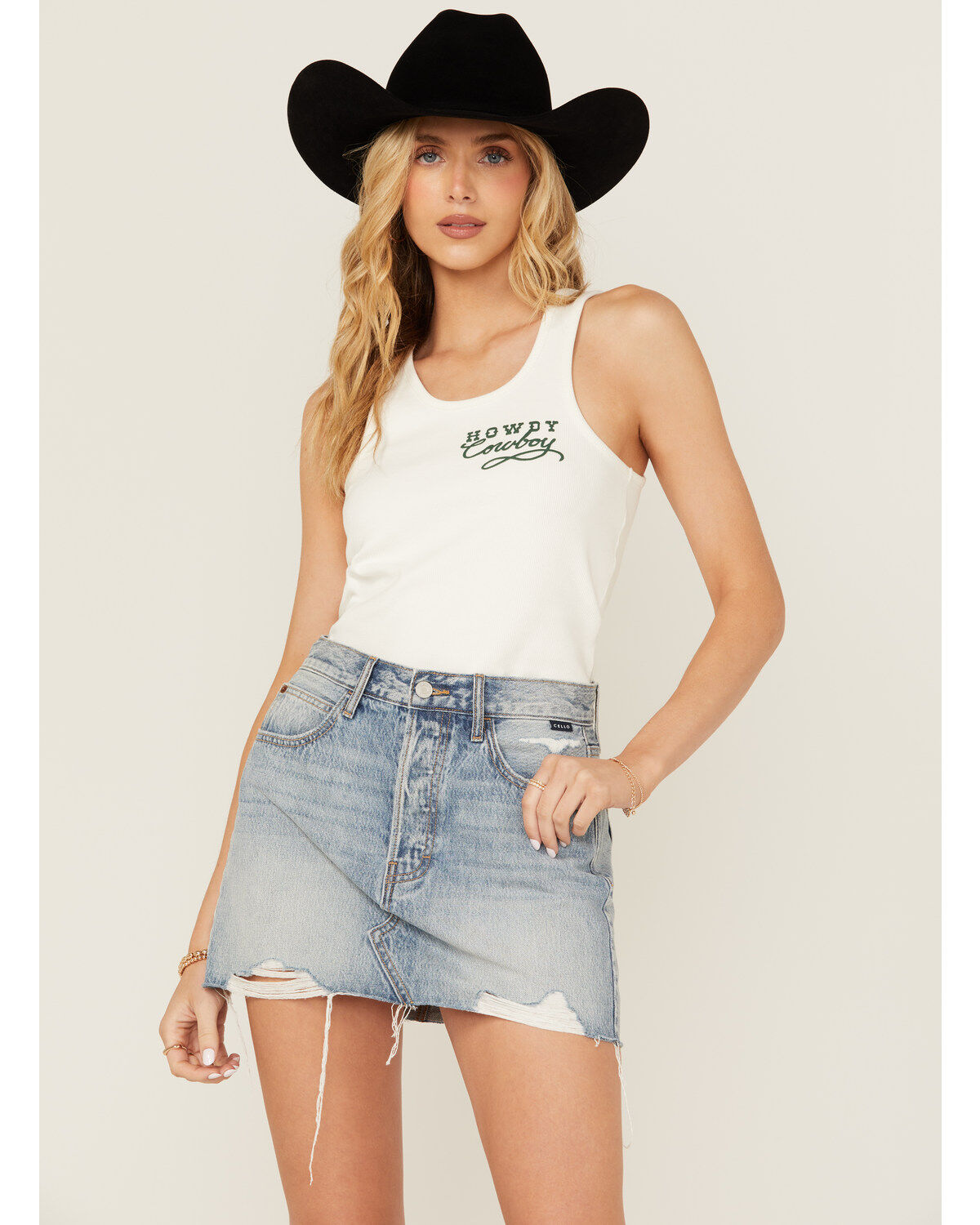 Women's Blended Howdy Cowboy Graphic Tank