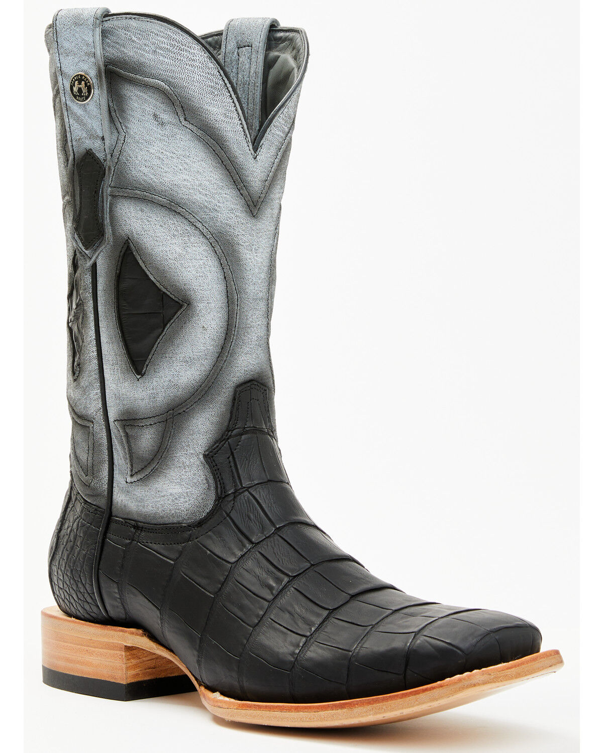 Men's Tanner Mark Exotic Caiman Belly Tall Western Boots - Broad Squar