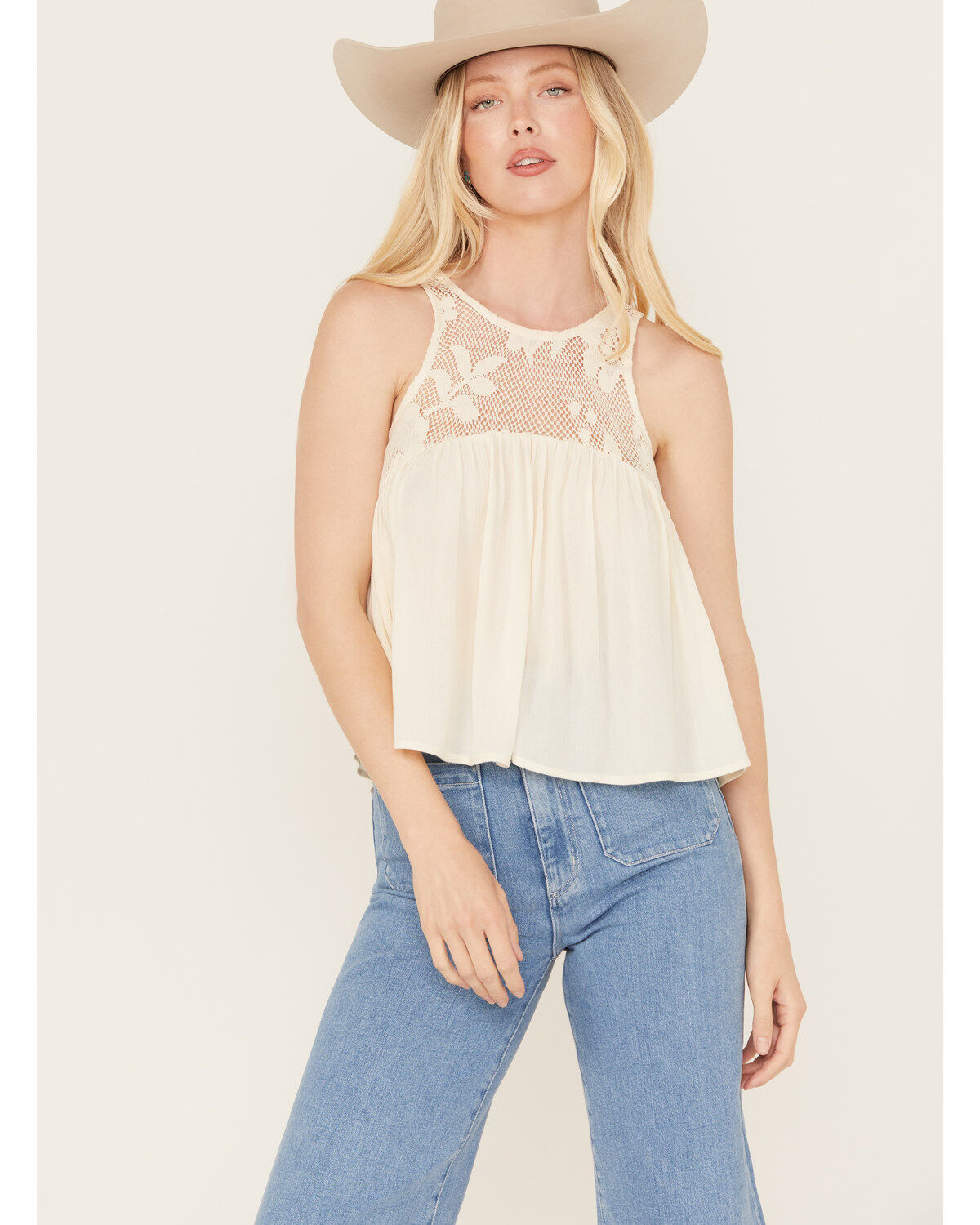Women's Sadie & Sage Floral Vintage Lover Lace Tank Top