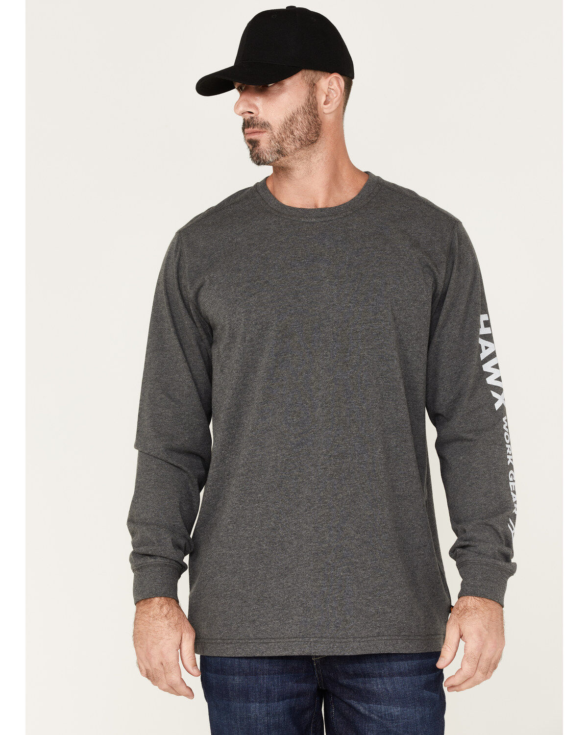 Men's Hawx Quality Goods Logo Graphic Work T-Shirt