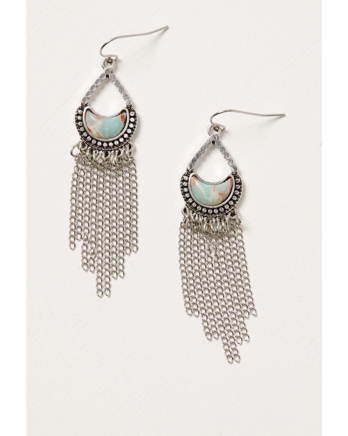Women's Shyanne Jasper Crescent Fringe Earrings