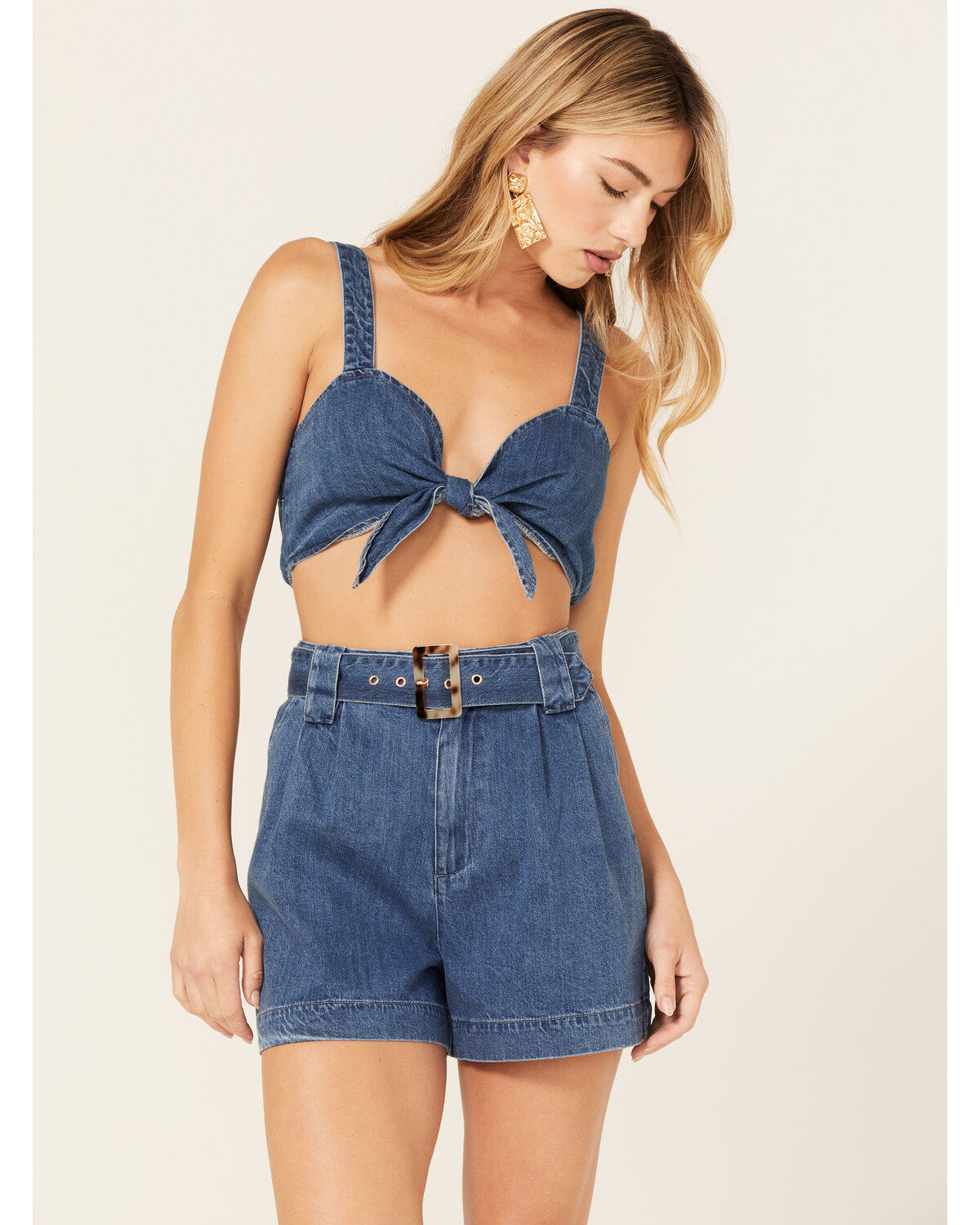 Women's Show Me Your Mumu Alabama Denim Crop Top