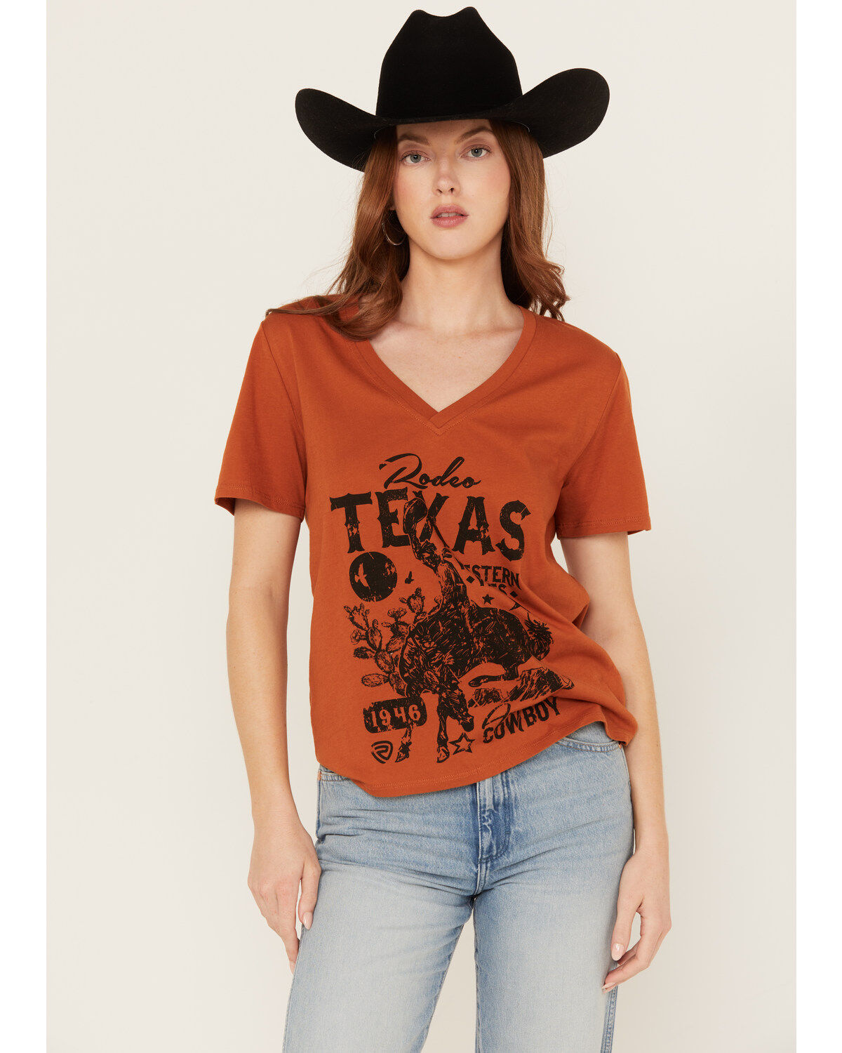 Women's Rock & Roll Denim Rodeo Graphic Tee