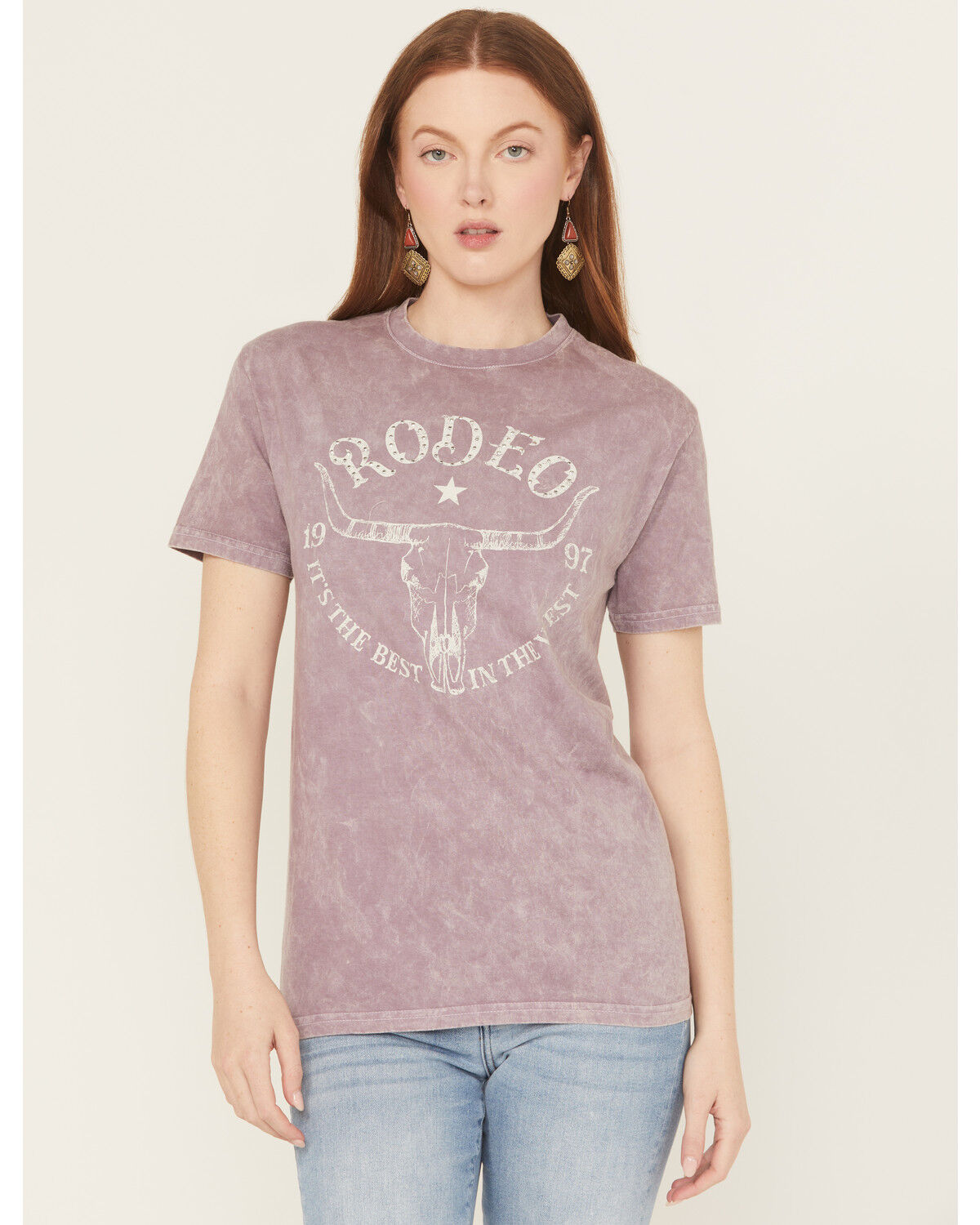 Women's Youth in Revolt Rodeo Embellished Short Sleeve Graphic Tee