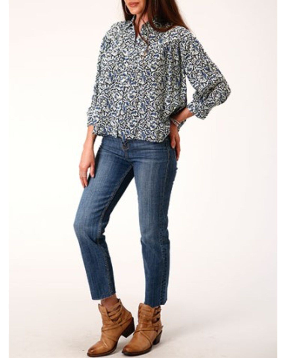 Women's Stetson Floral Long Sleeve Blouse