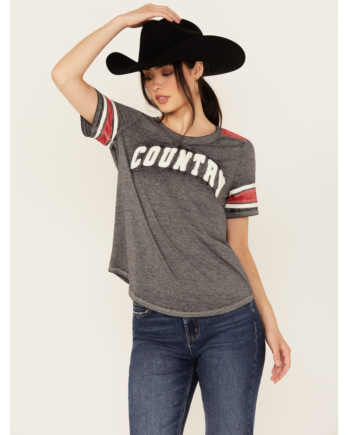 Women's Blended Football Short Sleeve Graphic Tee