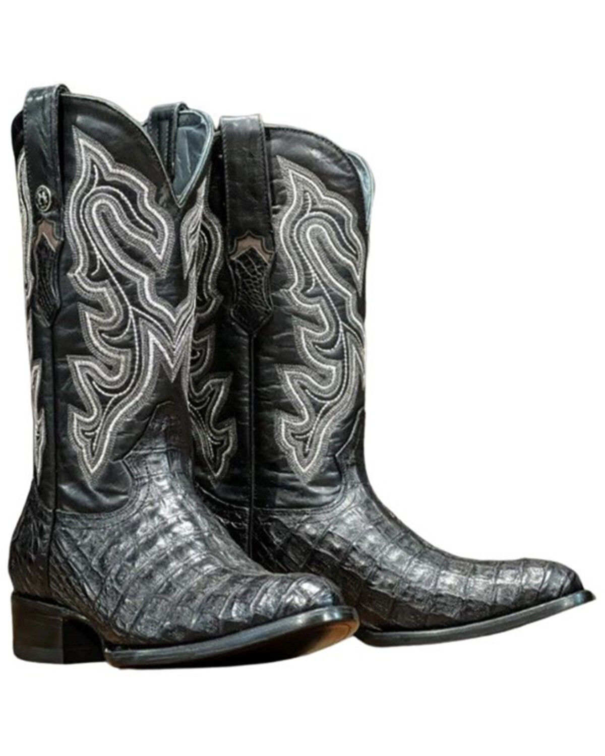 Men's Tanner Mark Exotic Caiman Western Boots - Round Toe