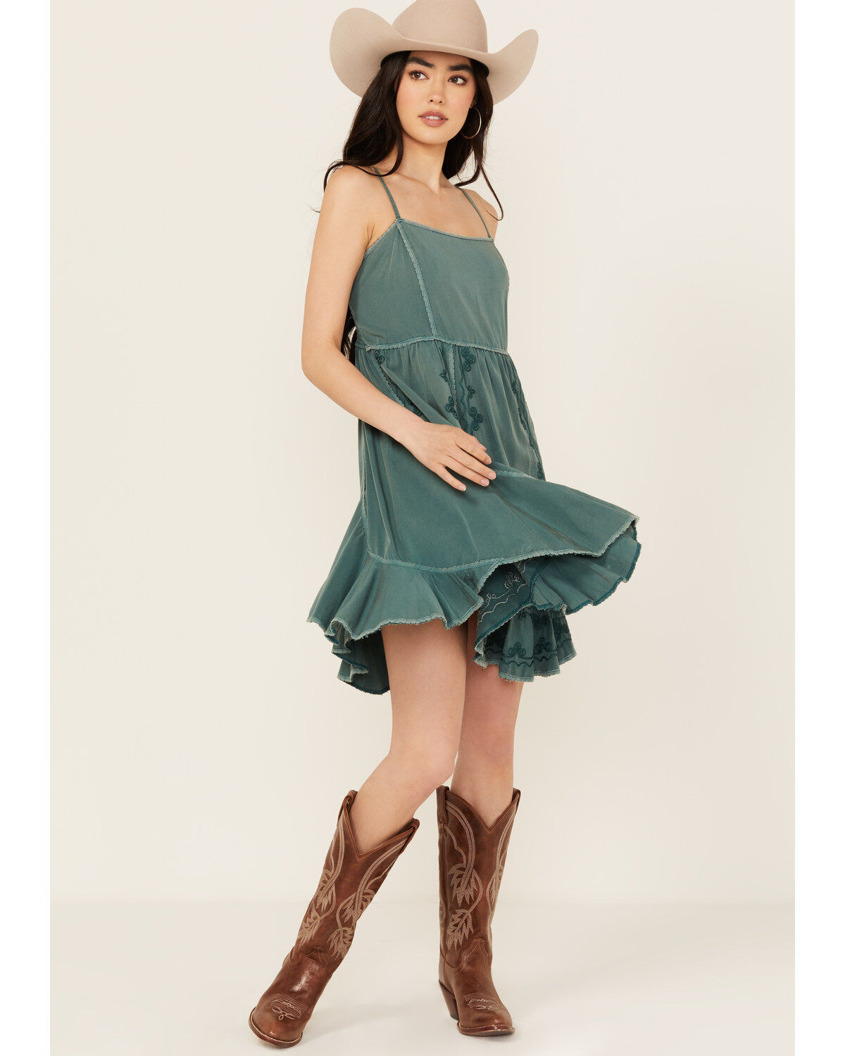 Women's POL Embroidered Mini Dress