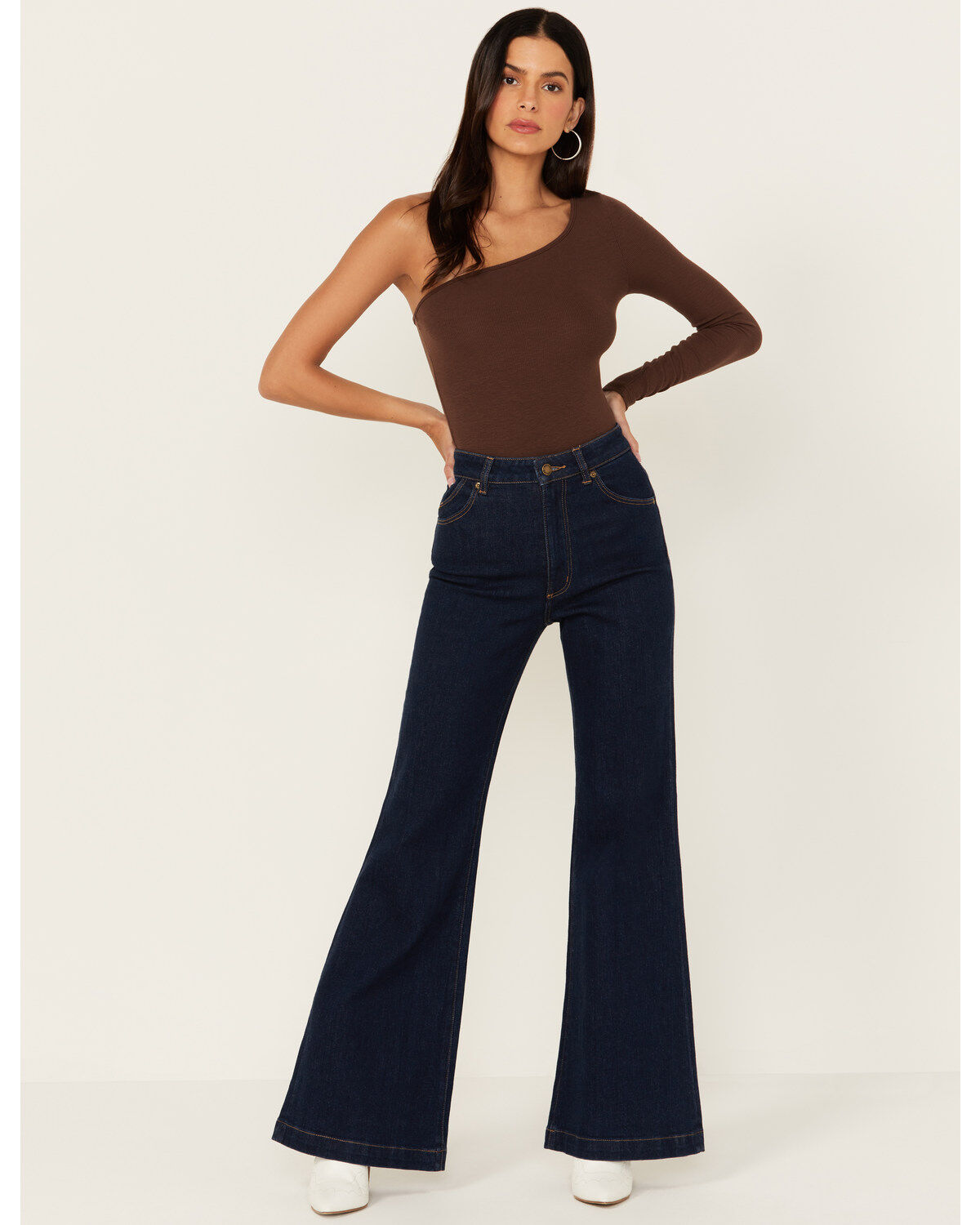 Women's Rolla's Dark Wash High Rise Alina Eastcoast Flare Jeans