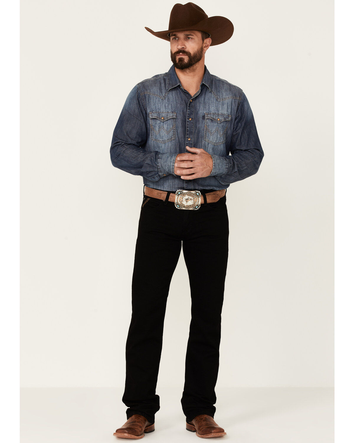 Men's Ariat M7 Black Legacy Wash Stretch Slim Straight Jeans
