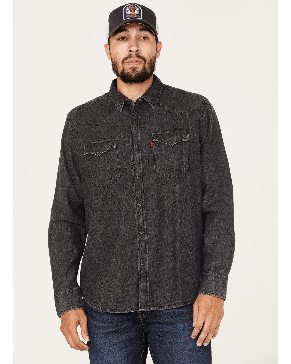 Men's Levi's Classic Denim Long Sleeve Western Snap Shirt