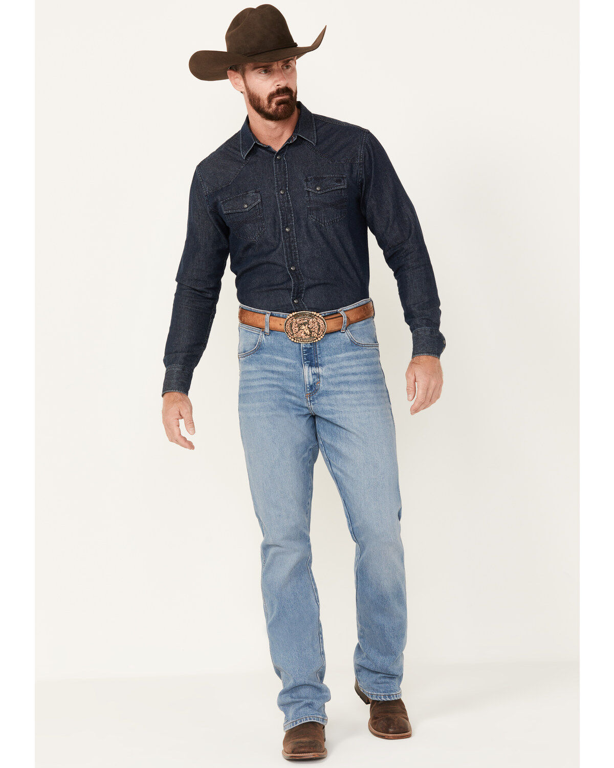 Men's Wrangler Retro Light Wash Relaxed Bootcut Stretch Jeans