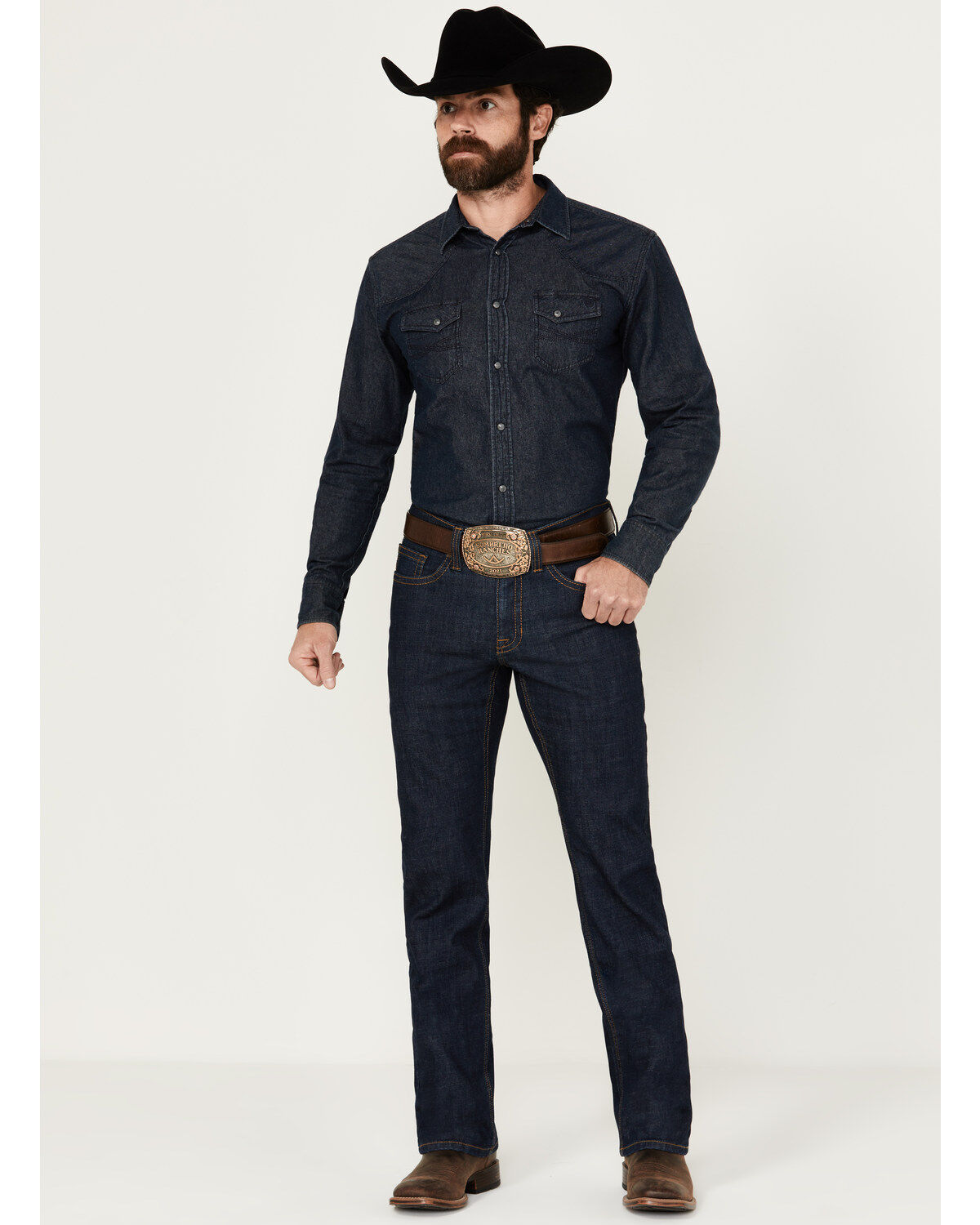 Men's Cody James Showdown Dark Wash Slim Straight Stretch Denim Jeans