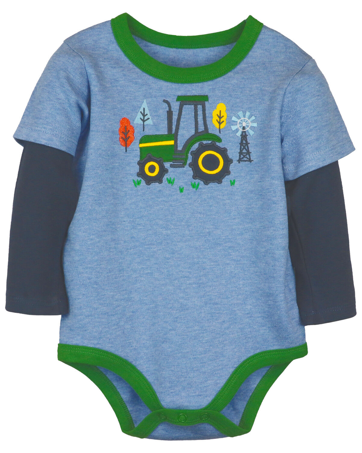Boys' John Deere Infant Tractor Long Sleeve Onesie