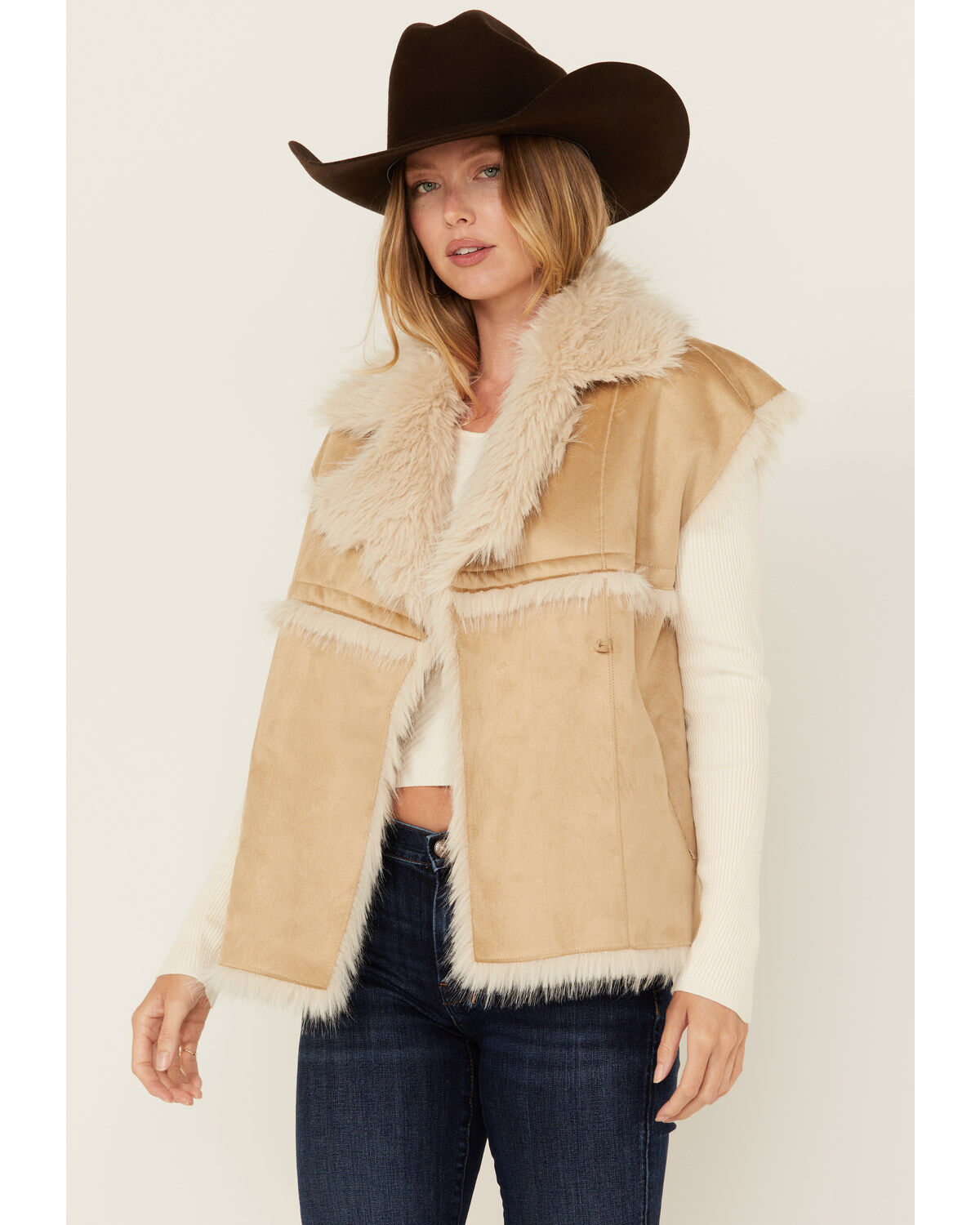 Women's Revel Faux Suede Fur Vest