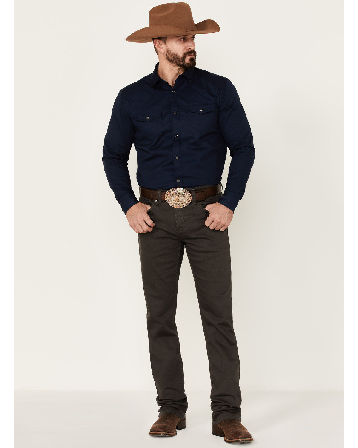 Men's Cody James Appaloosa Gray Wash Slim Straight Stretch Denim Jeans