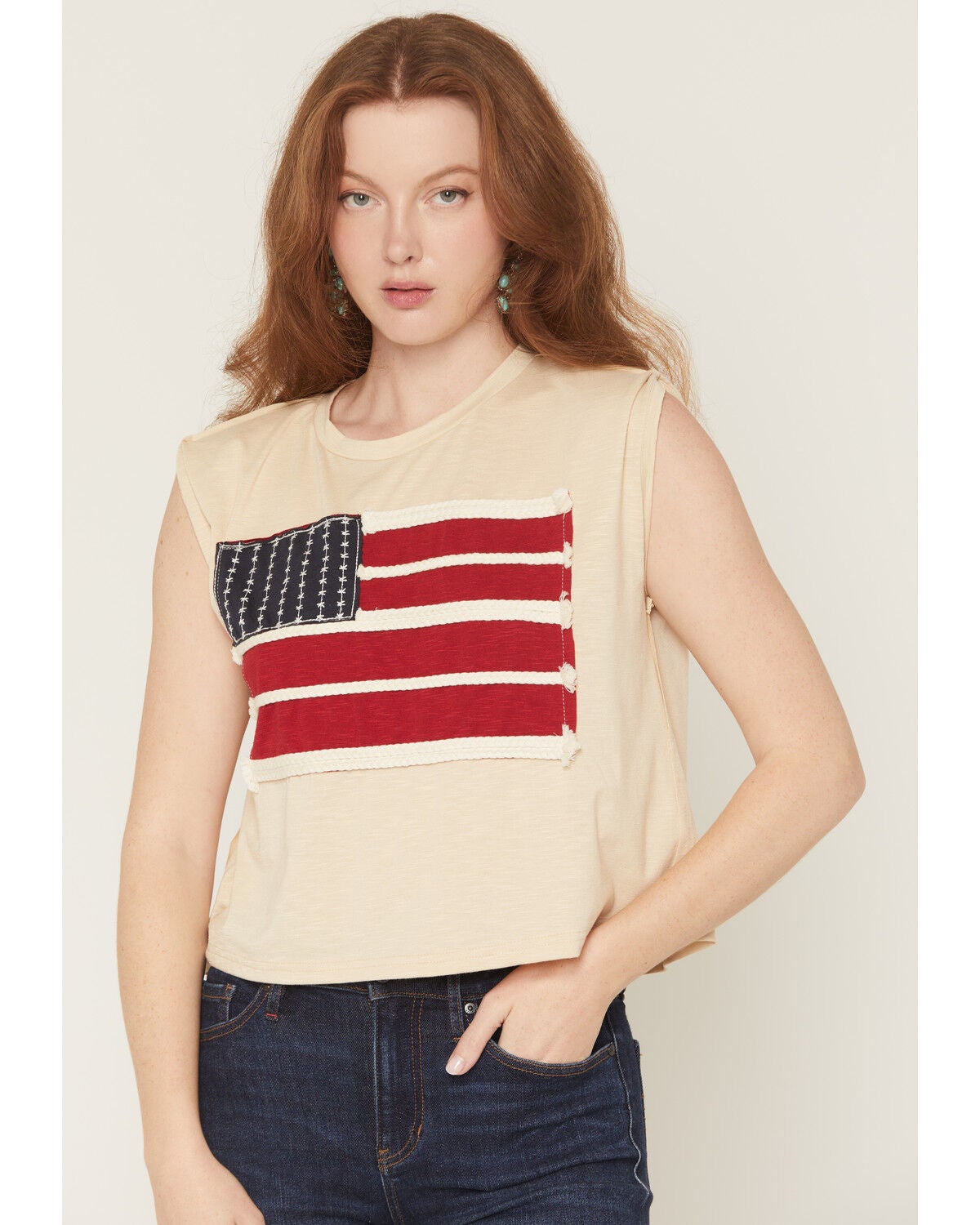 Women's Baevely American Flag Muscle Tank