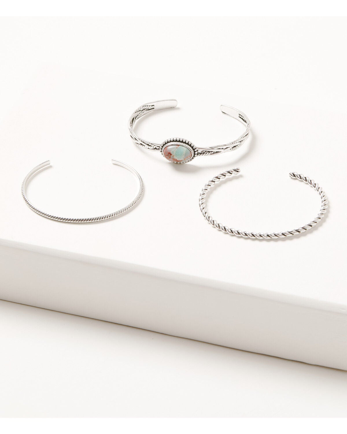 Women's Shyanne Jasper Braided Bracelet Set - 3 Piece