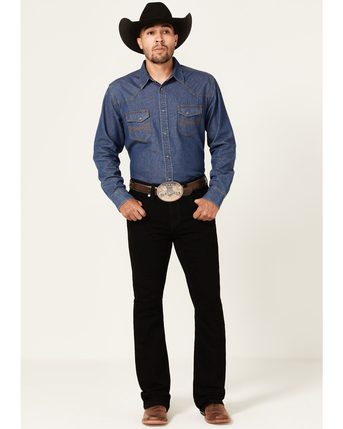 Men's Cody James Night Rider Black Wash Slim Bootcut Stretch Denim Jea