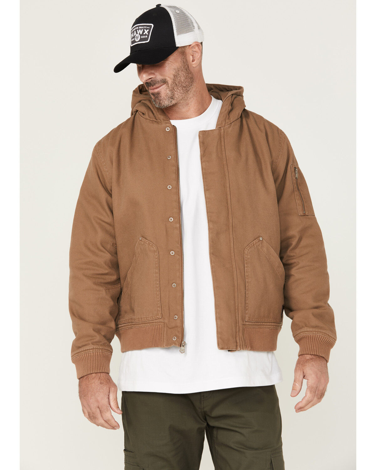 Men's Thorogood Legacy Stone Washed Hooded Bomber Jacket