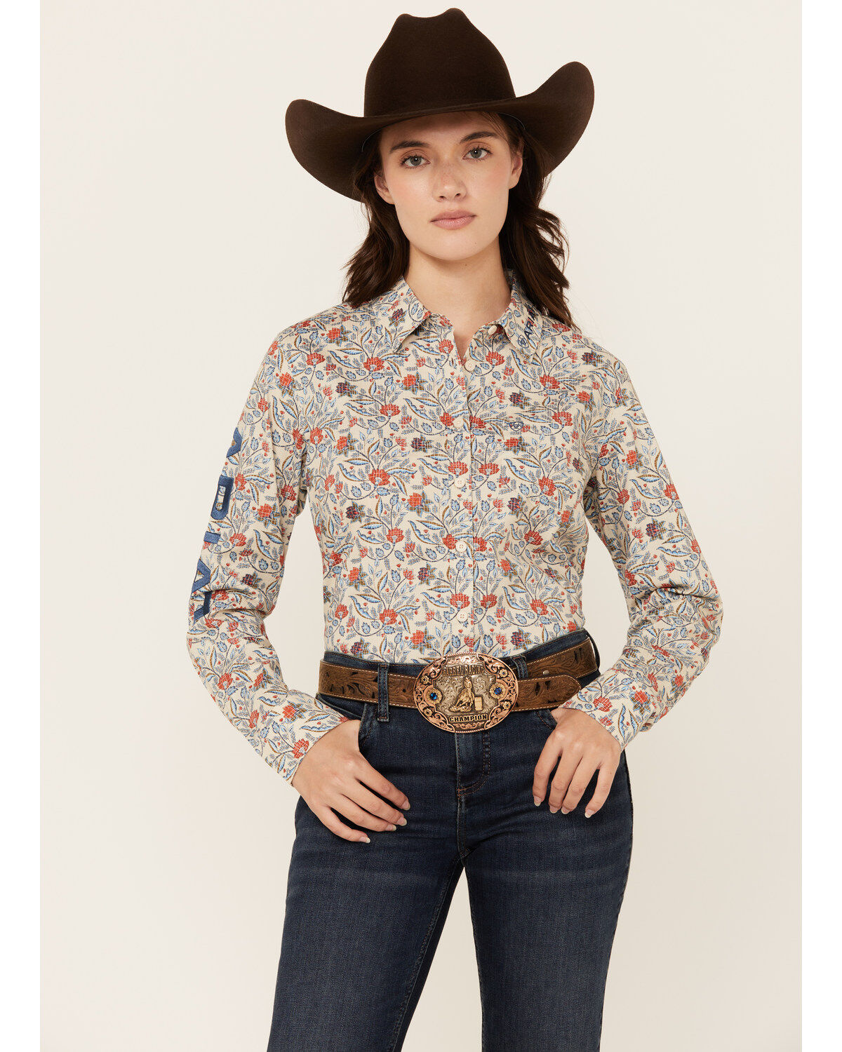 Women's Ariat Boot Barn Exclusive Team Kirby Floral Print Long Sleeve
