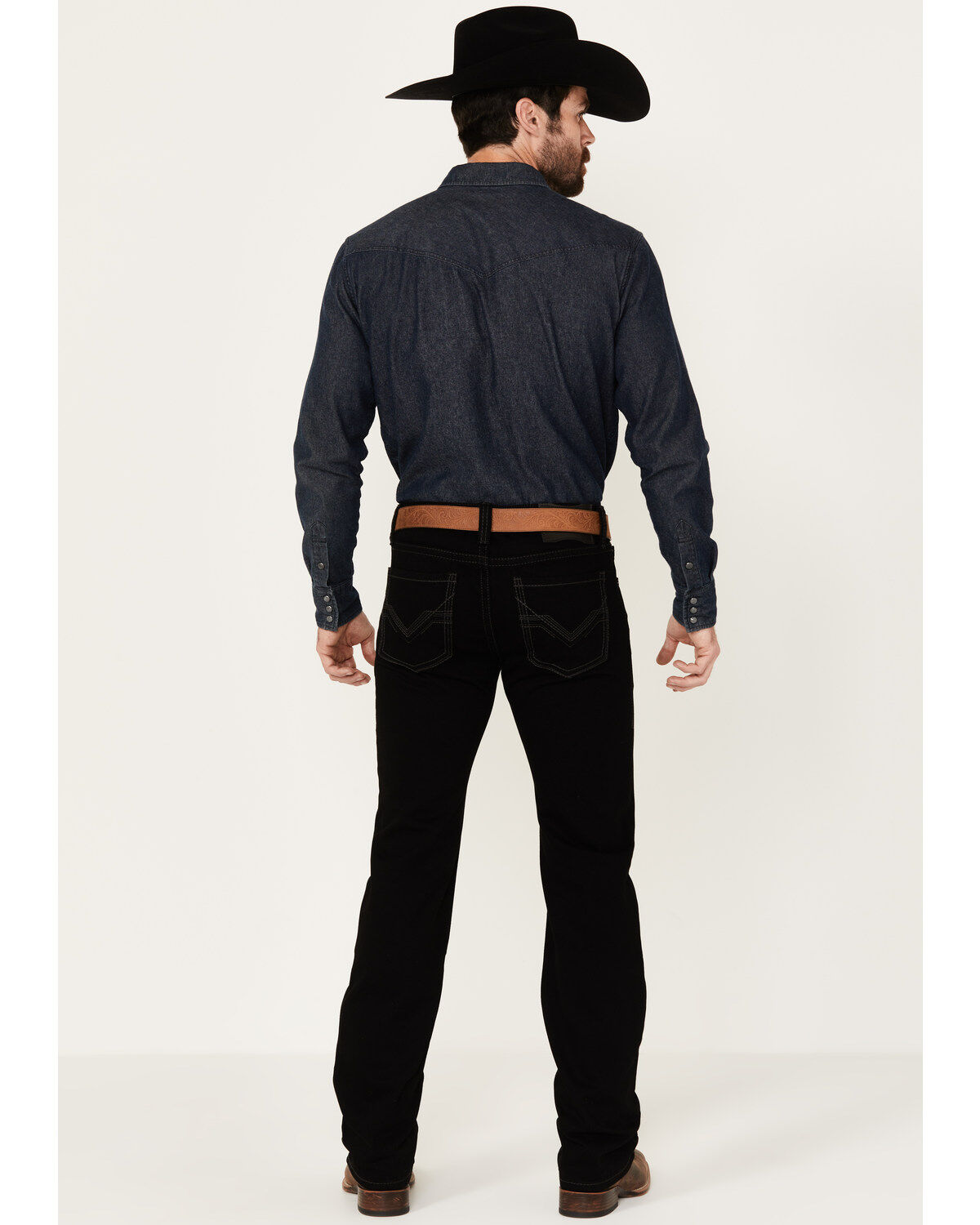 Men's Rock & Roll Denim Revolver Black Slim Straight Reflex Denim Jean