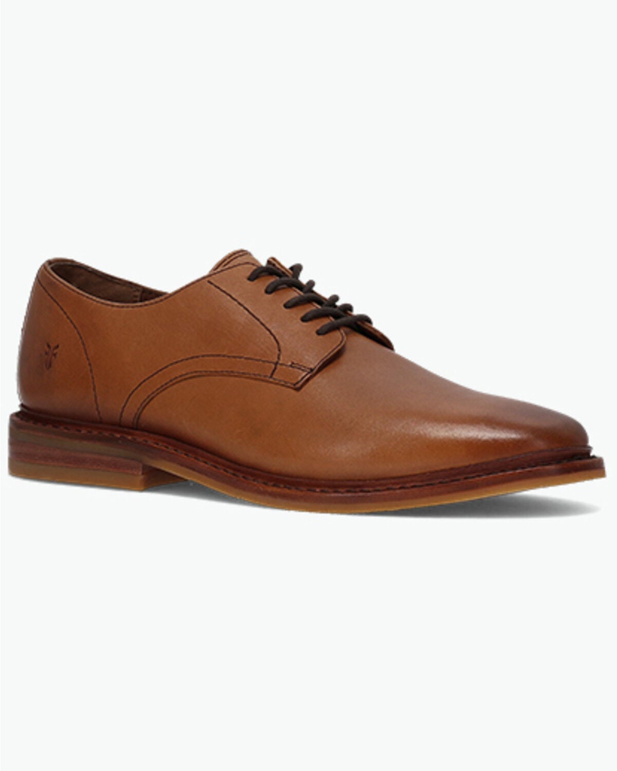 Frye Paul Men’s Leather Oxford Dress Shoes in Saddle Brown – Round Toe Lace-Up with Cushioned Footbed and Rubber Outsole