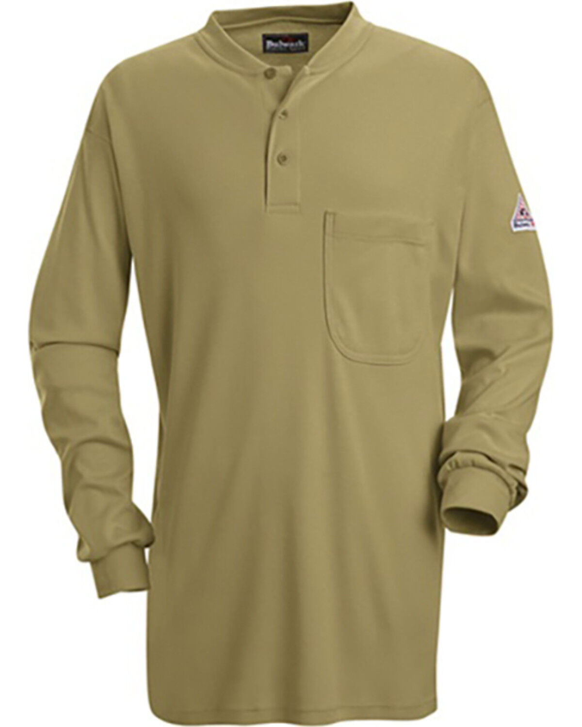 Men's Bulwark FR Tagless Henley Long Sleeve Work Shirt