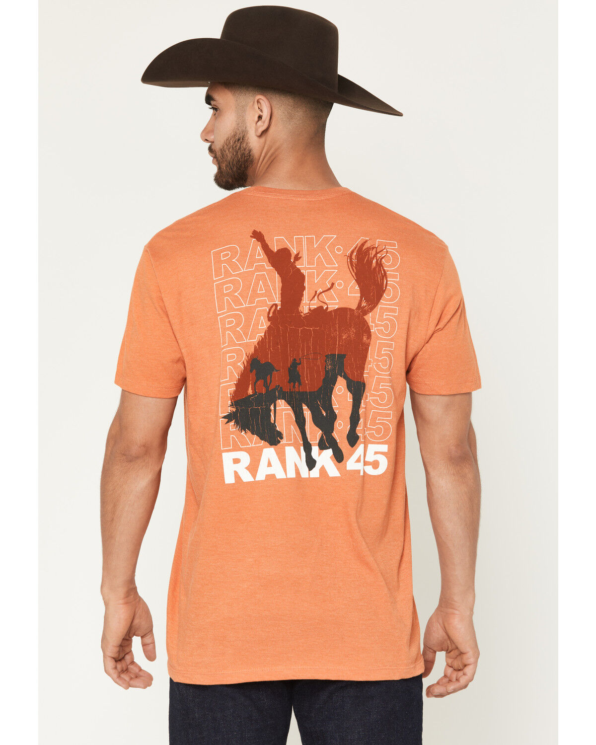 Men's RANK 45 Cowboy Logo Short Sleeve Graphic T-Shirt