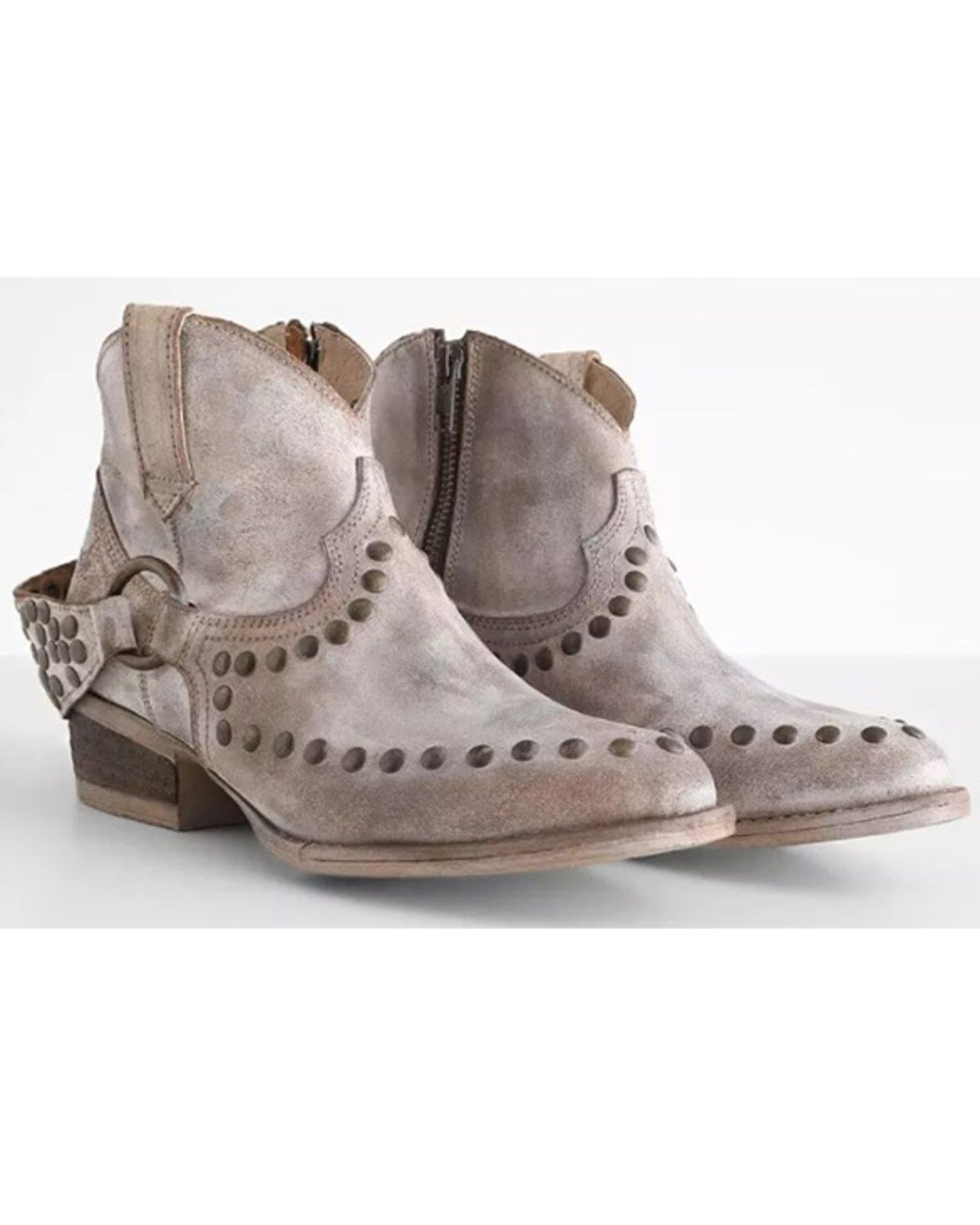 Women's Circle G Harness & Studs Booties - Round Toe