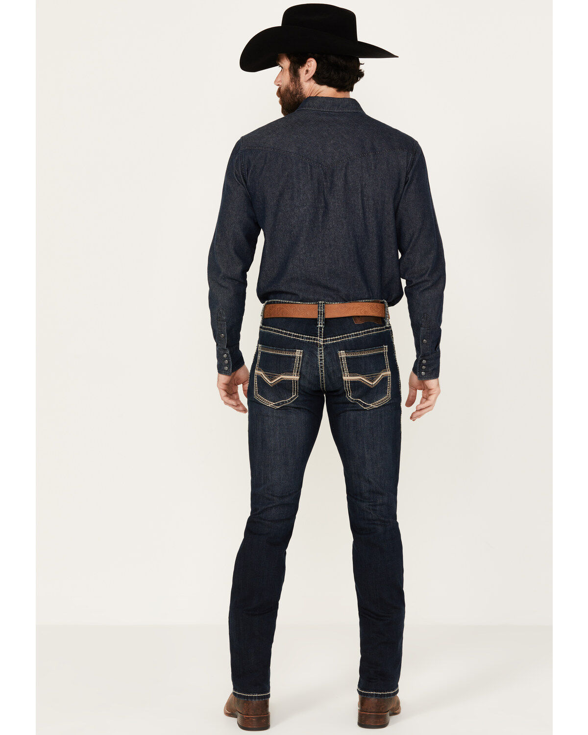 Men's Rock & Roll Denim Rifle Dark Vintage Wash Skinny Reflex Jeans
