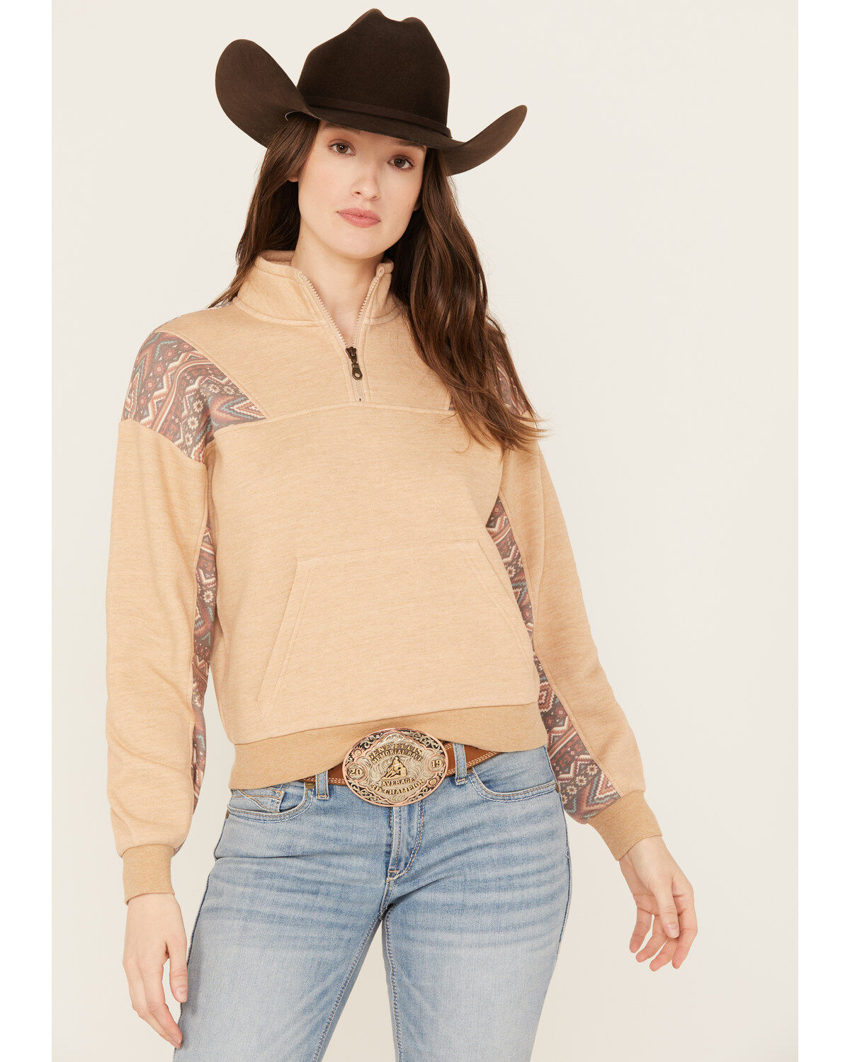 Women's Shyanne Southwestern Print 1/2 Zip Pullover