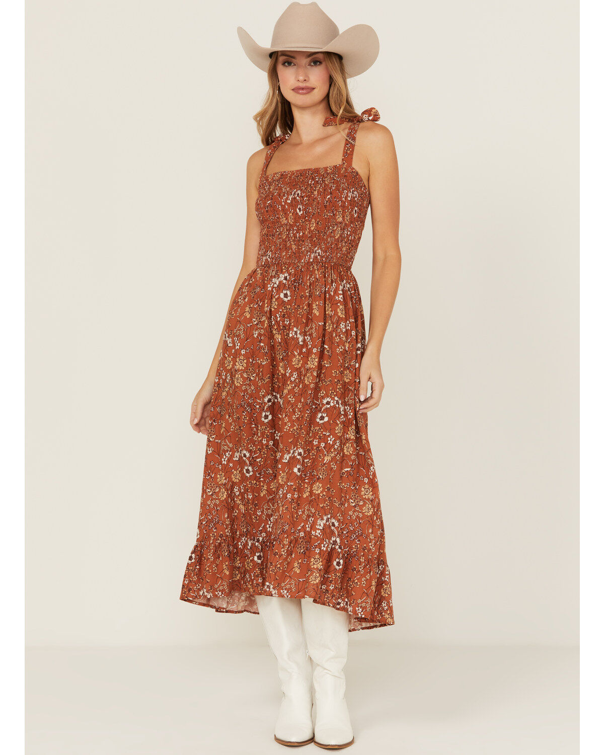 Women's Cotton & Rye Floral Print Midi Sundress