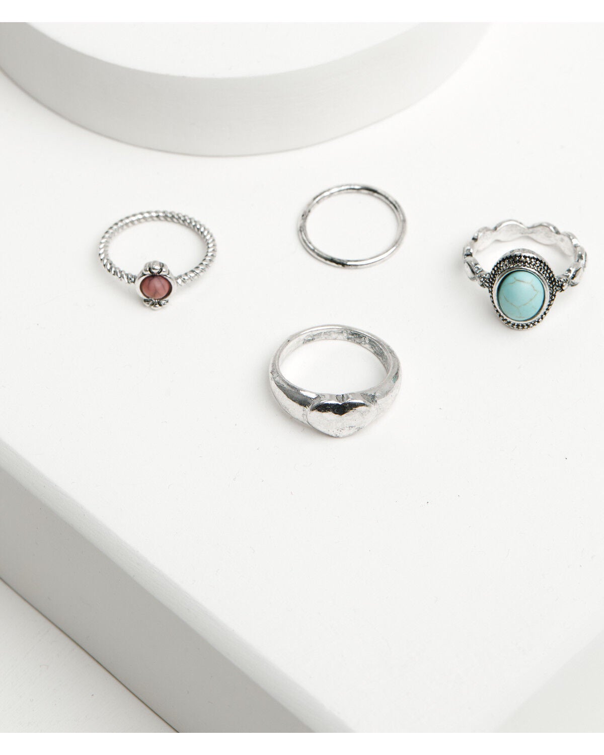 Women's Shyanne Heart Ring Set - 4 Piece