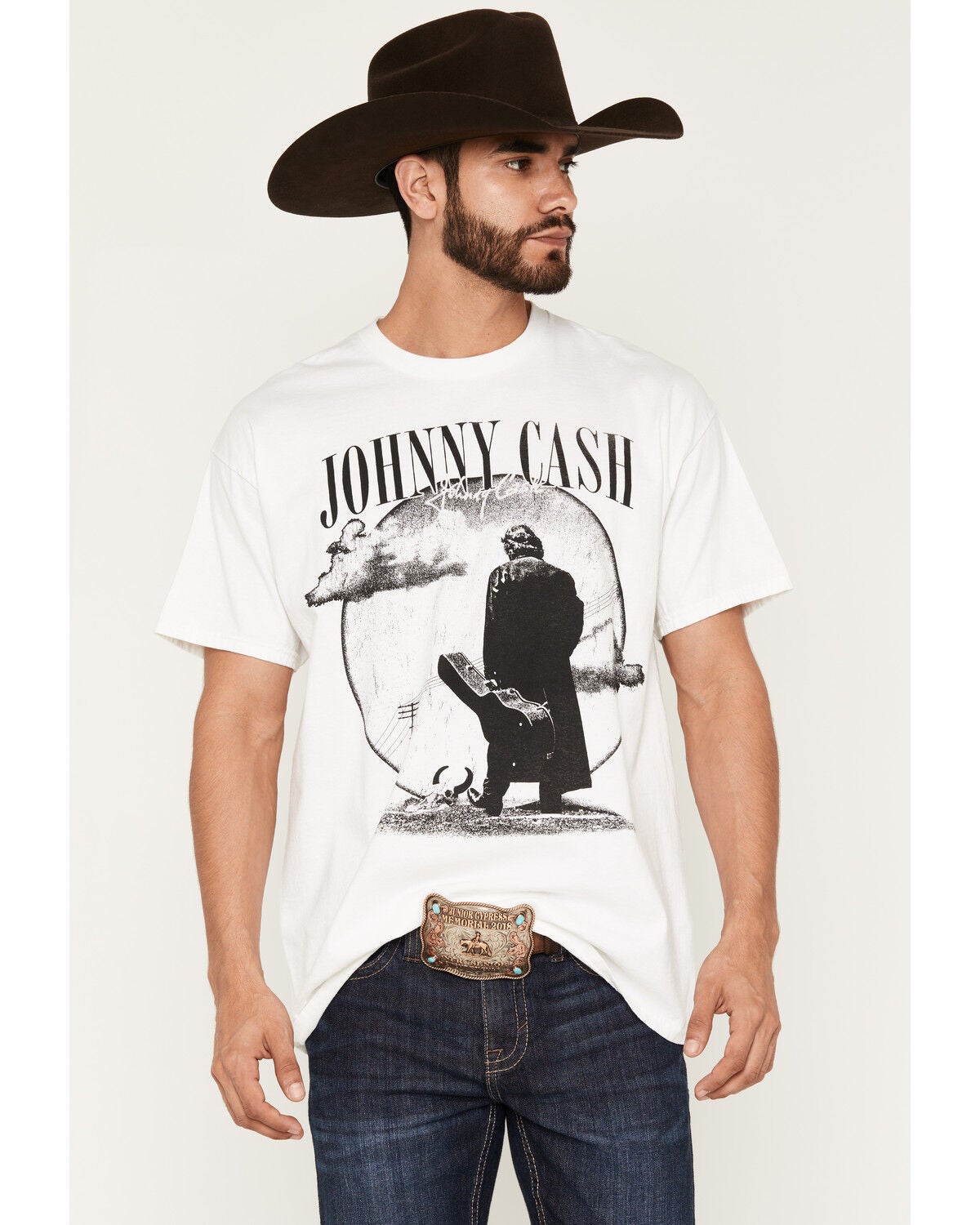 Men's Americana Johnny Cash Ring Of Fire Short Sleeve Graphic T-Shirt