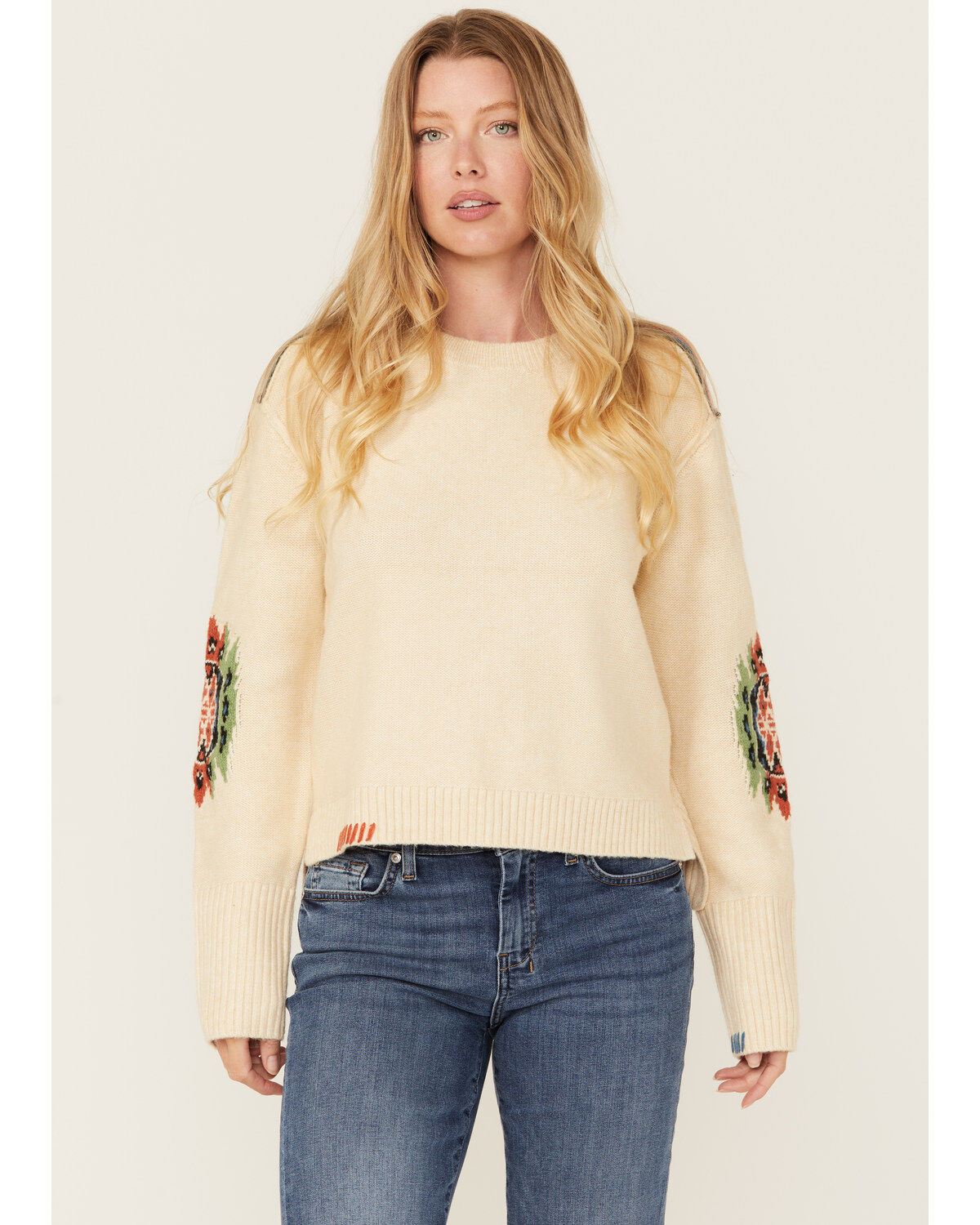 Women's Cleo + Wolf Colbie Southwestern Print Sweater