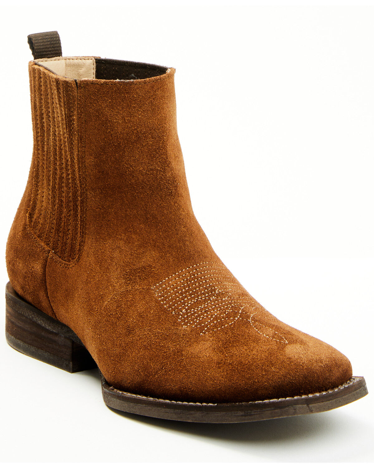 Women's Shyanne Beverly Pull-On Western Booties - Broad Square Toe