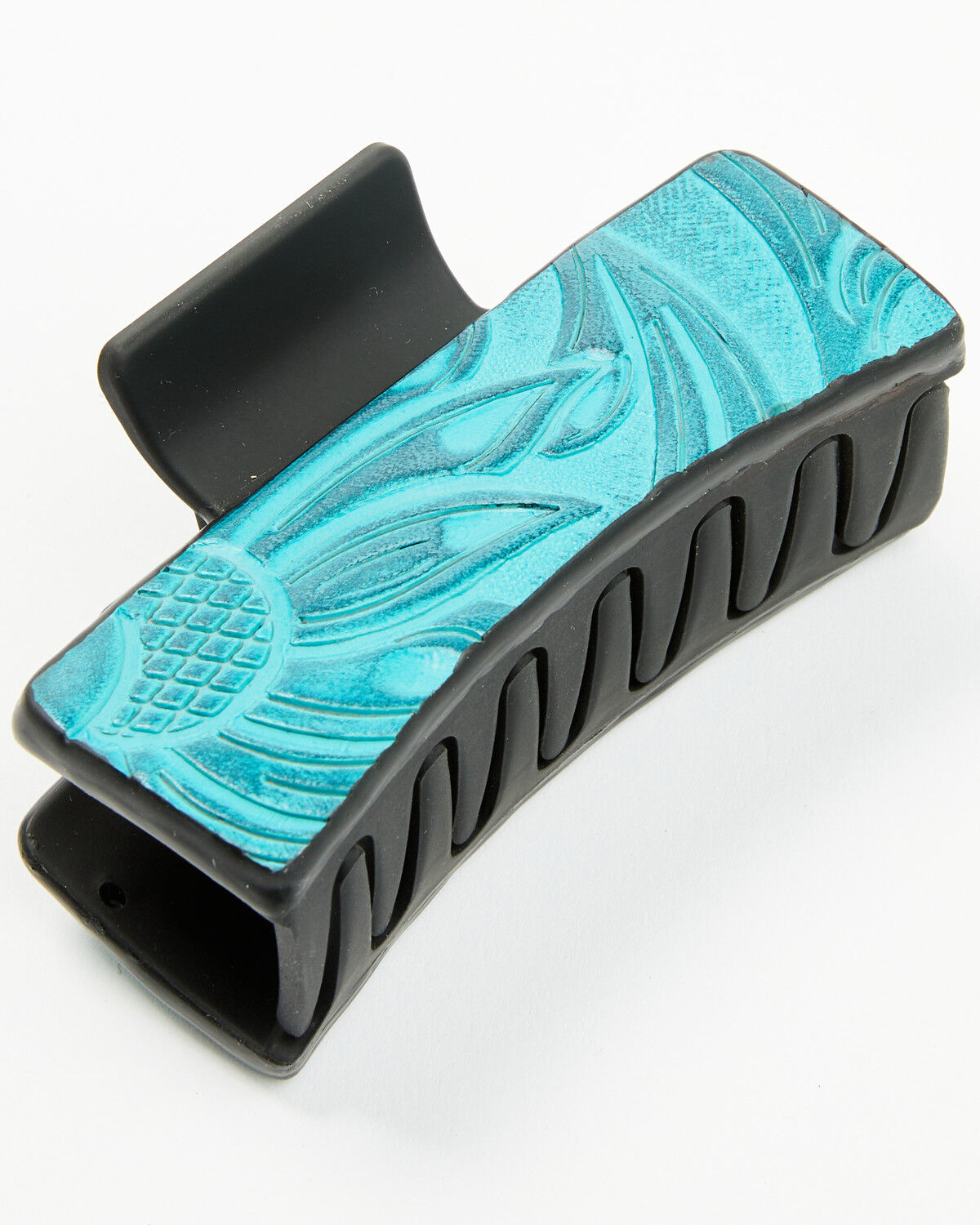 Women's Shyanne Tooled Floral Leather Hair Clip