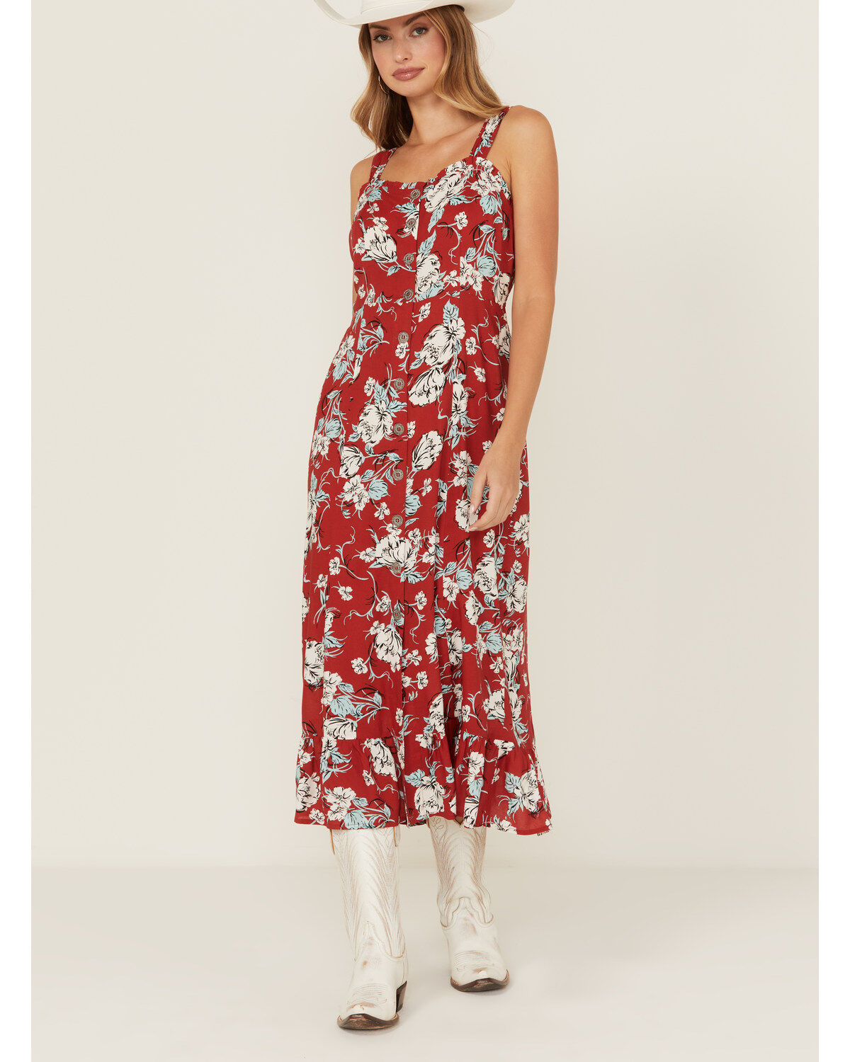 Women's Cotton & Rye Floral Print Midi Sundress