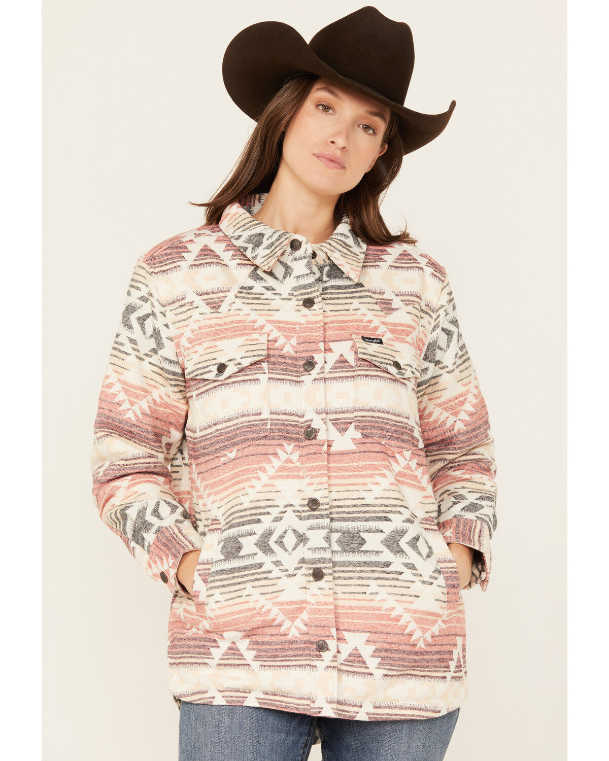 Women's Wrangler Retro Jacquard Southwestern Print Shacket