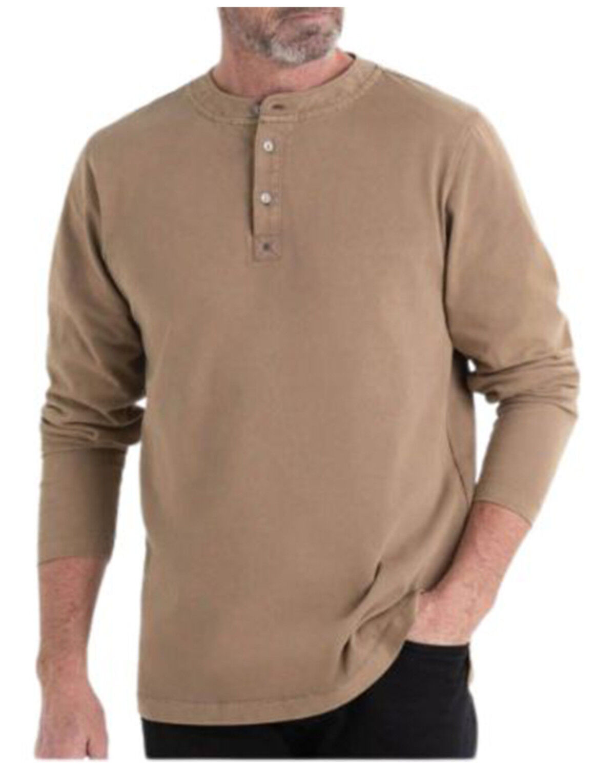 Men's Thorogood Heavyweight Vintage Wash Long Sleeve Henley Shirt