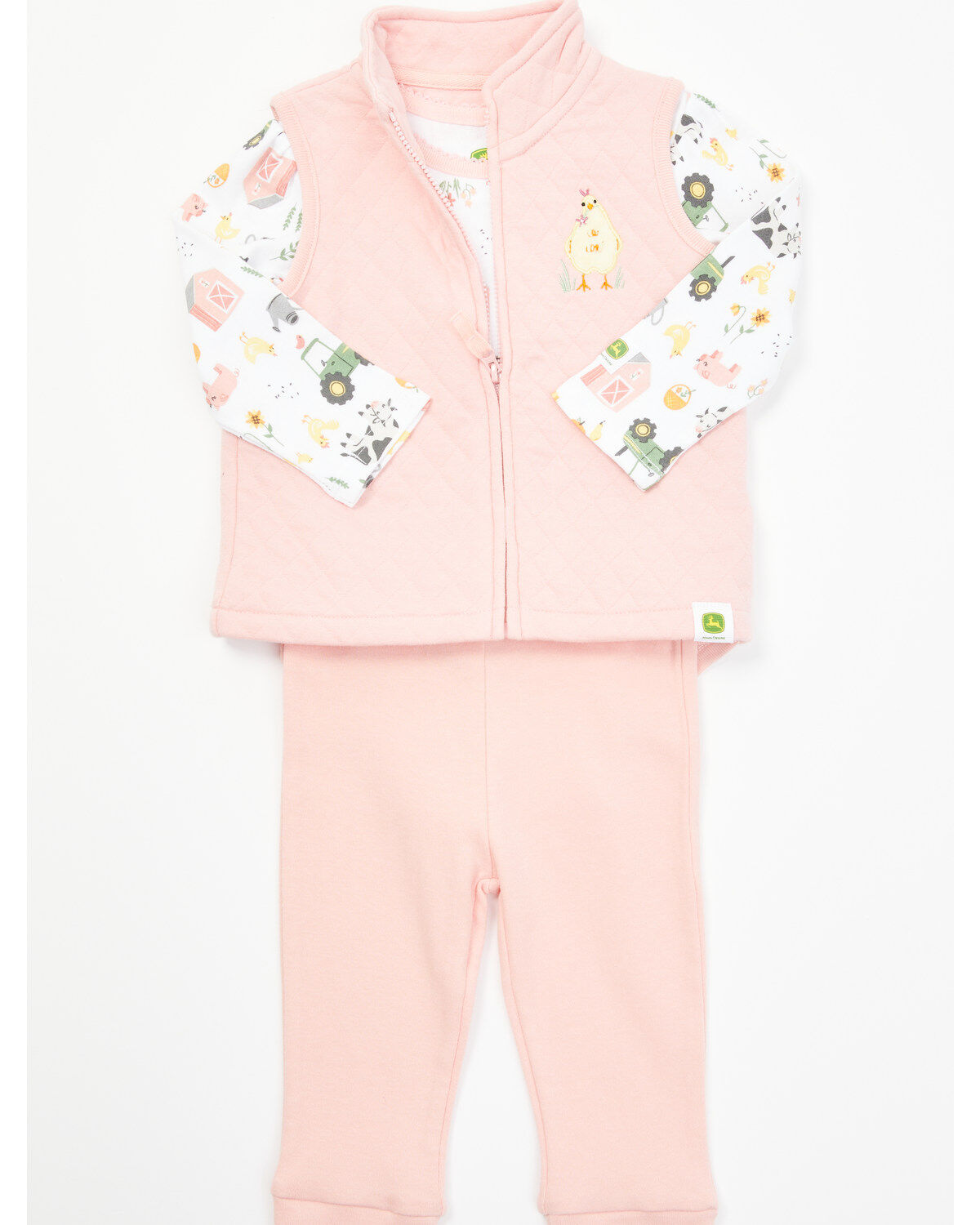 Girls' John Deere Infant Baby Chick Set - 3 Piece