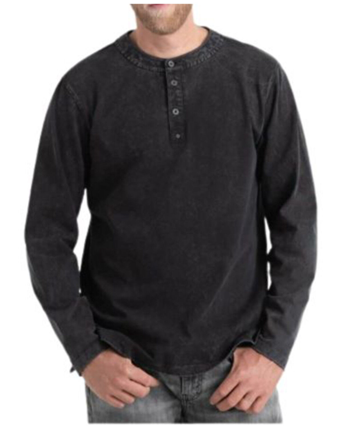 Men's Thorogood Heavyweight Vintage-Wash Long Sleeve Henley Shirt