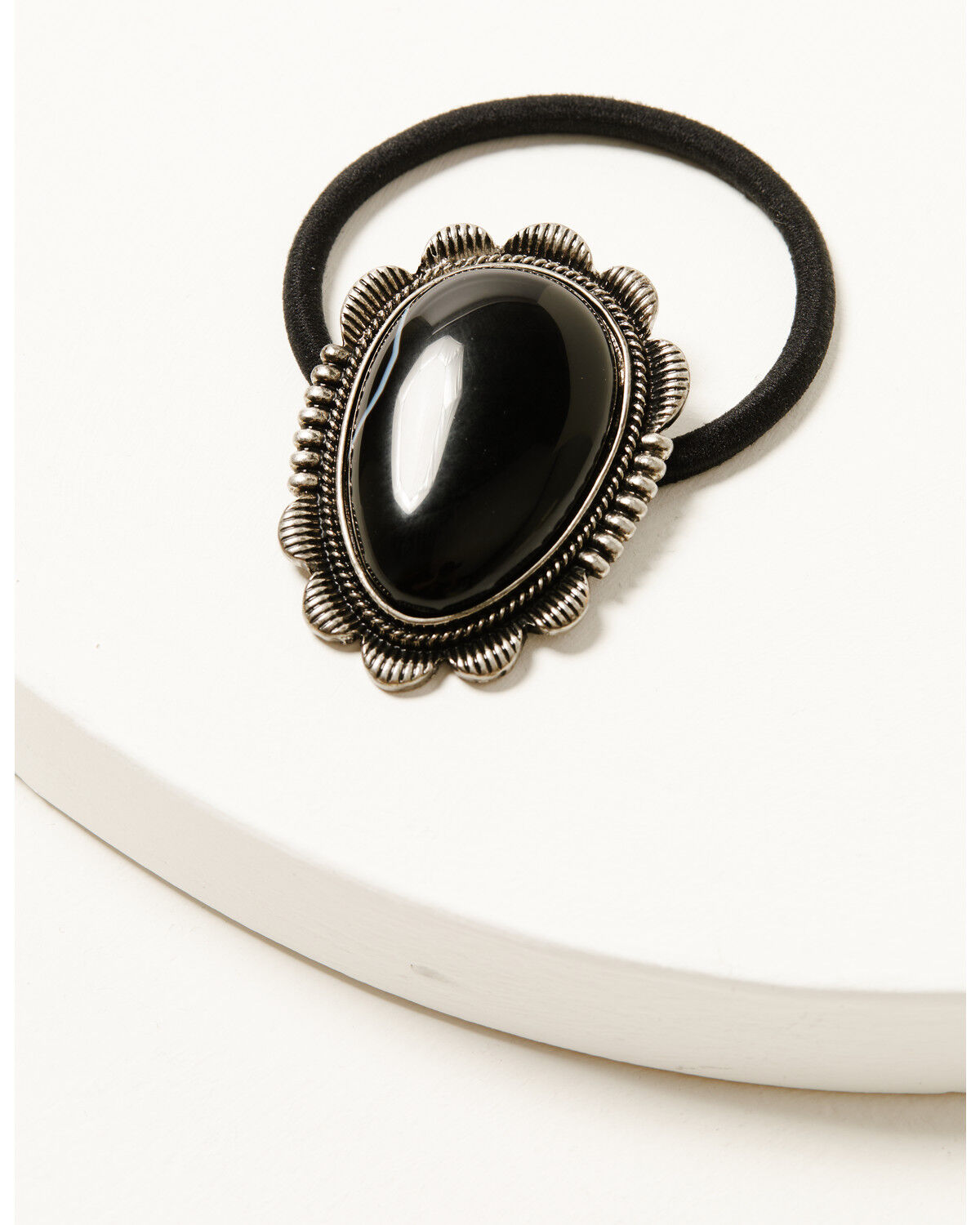 Women's Shyanne Onyx Stone Concho Ponytail Holder