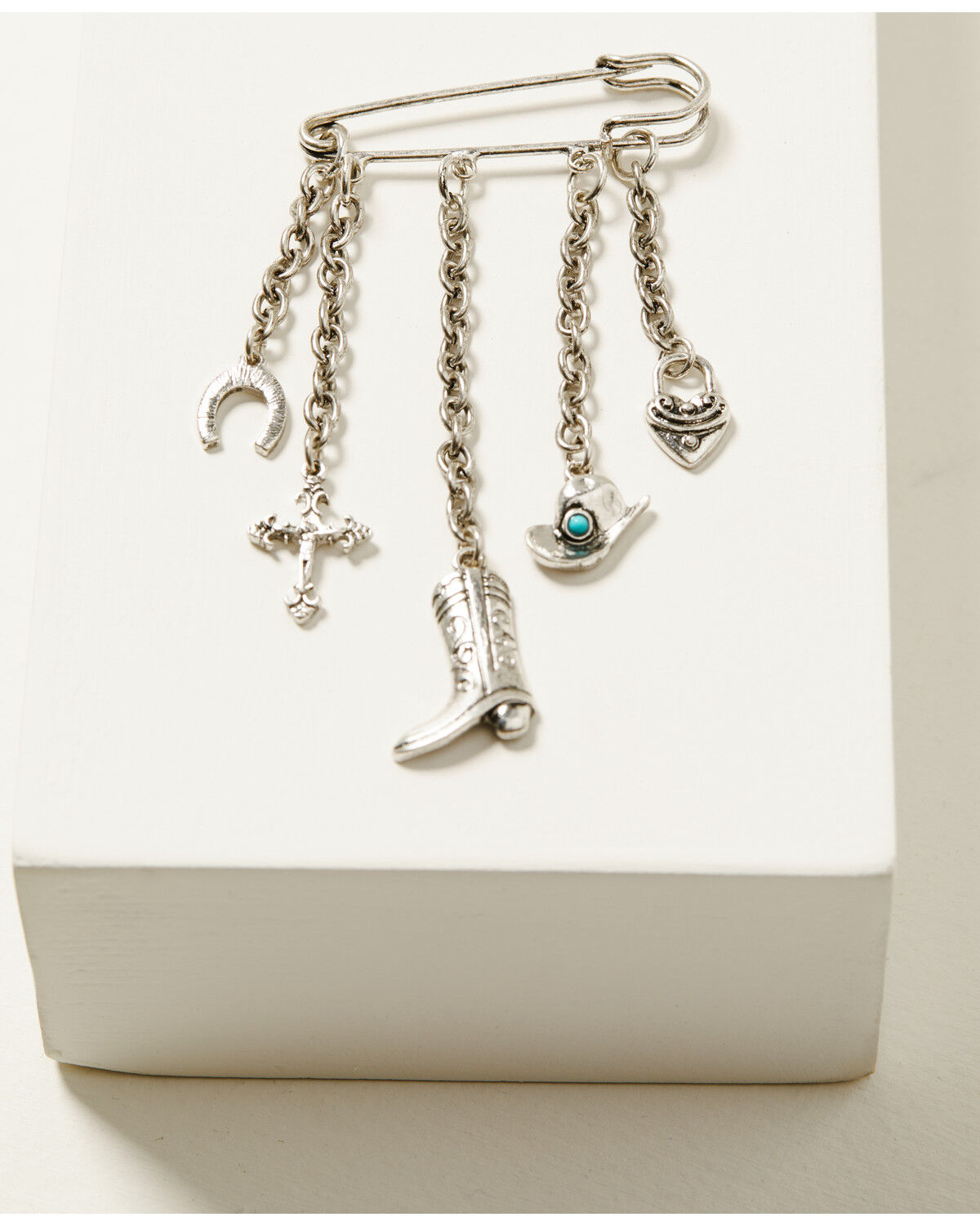 Women's Shyanne Multi Charm Boot Cross Hat Pin